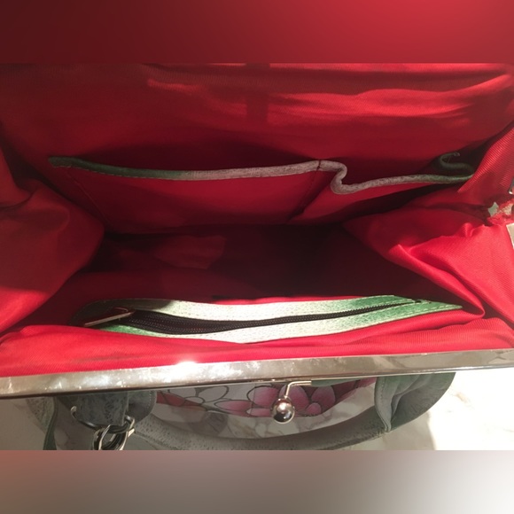 Biacci Hand Painted Handbag Authentic Designer Crossbody Purse - Picture 6 of 9